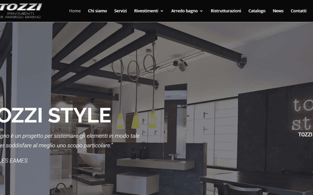 Arriva il nuovo sito web di Tozzi Style, showroom di arredo bagno e rivestimenti per la casa a Gallarate
